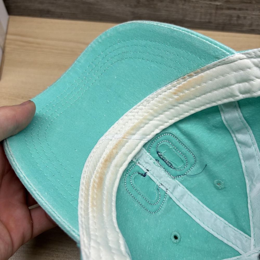 Colorado Hat Cap Strap Back Womens Blue Teal CO Embroidered Floral Adjustable - Picture 7 of 9